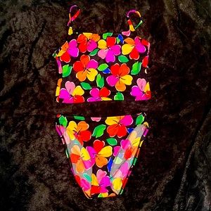 VTG Catalina Neon Flowers Bikini Set